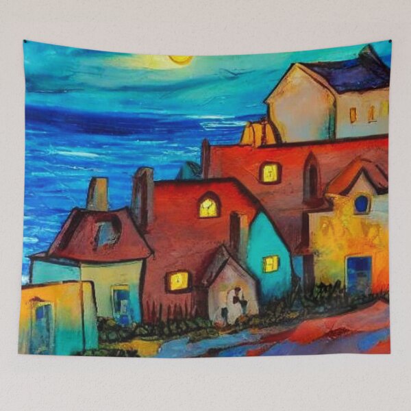 Item preview, Village on the coast 4 designed and sold by George Hutton Hunter.