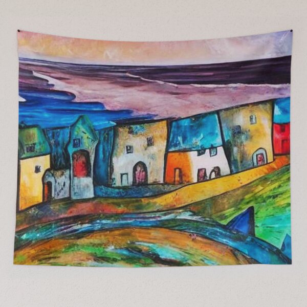 Item preview, Village on the coast 5 designed and sold by George Hutton Hunter.