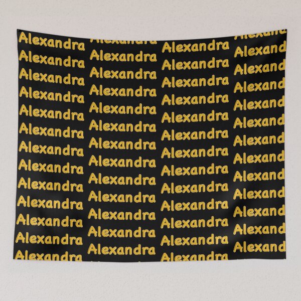 Item preview, Golden Balloon Foil Alexandra Name Label - (Black) designed and sold by NormadWorld.