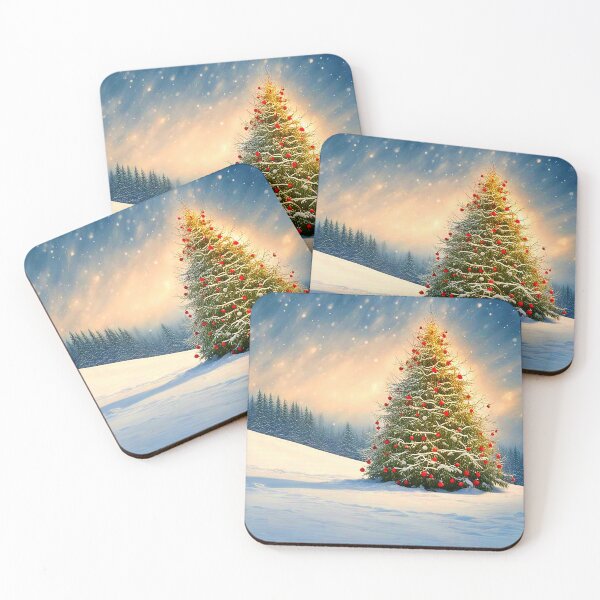 Item preview, Lighted Yule Tree In The Snow designed and sold by Earth Nature Creations.
