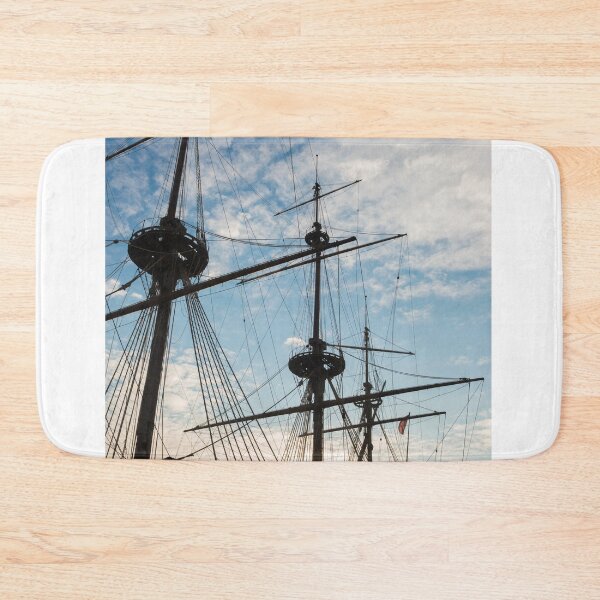 Item preview, Old Ship with Mast in Sunset and Against Blue Sky with Clouds designed and sold by Mats Silvan.