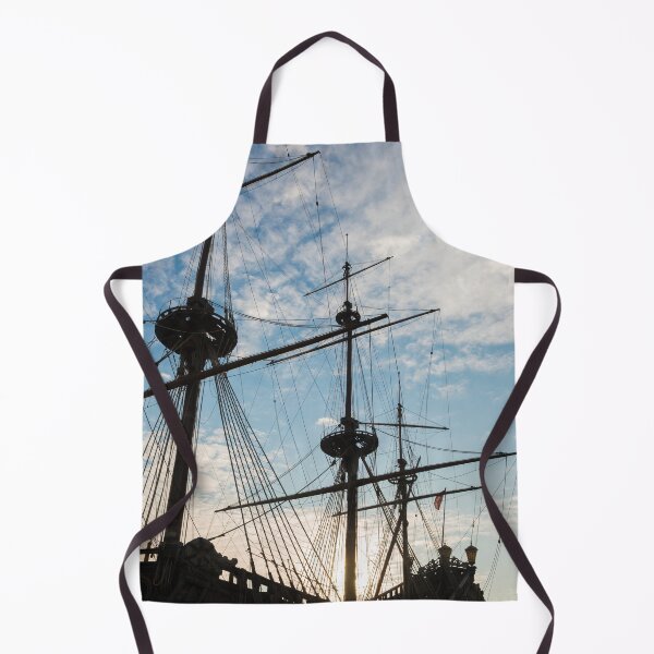 Item preview, Old Ship with Mast in Sunset and Against Blue Sky with Clouds designed and sold by Mats Silvan.