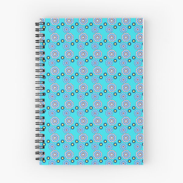 Item preview, mid century modern boho girly blue abstract floral retro pattern designed and sold by DesignYourWaystore.