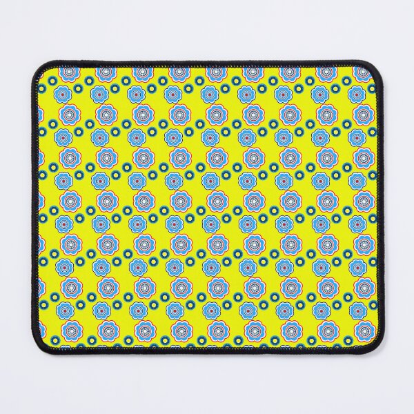 Item preview, mid century modern boho yellow abstract floral retro pattern designed and sold by DesignYourWaystore.