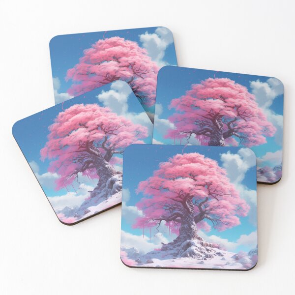 Item preview, Pink Tree, Blue Snow | Psychedelic Adventurecore Tree designed and sold by FairX.