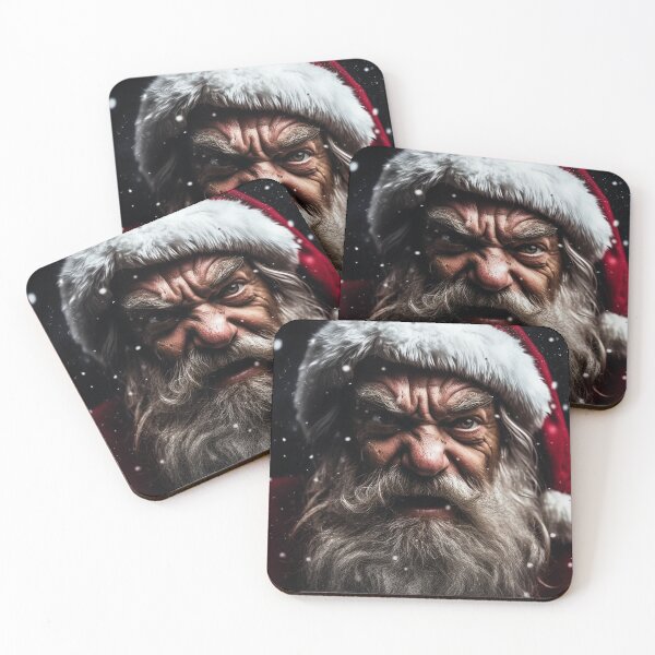 Item preview, Surreal Portrait Of An Angry Santa Claus Christmas Winter Holidays designed and sold by MadeByRobots.