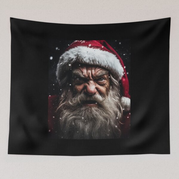 Item preview, Surreal Portrait Of An Angry Santa Claus Christmas Winter Holidays designed and sold by MadeByRobots.