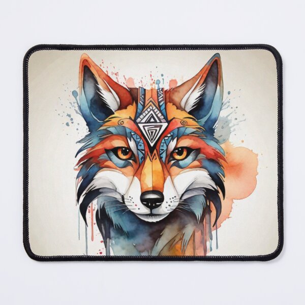 Item preview, Wolf tribal watercolor designed and sold by shokA Design.