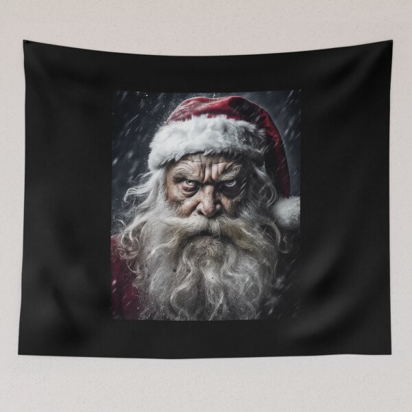 Item preview, Surreal Portrait Of An Angry Santa Claus Christmas Winter designed and sold by MadeByRobots.
