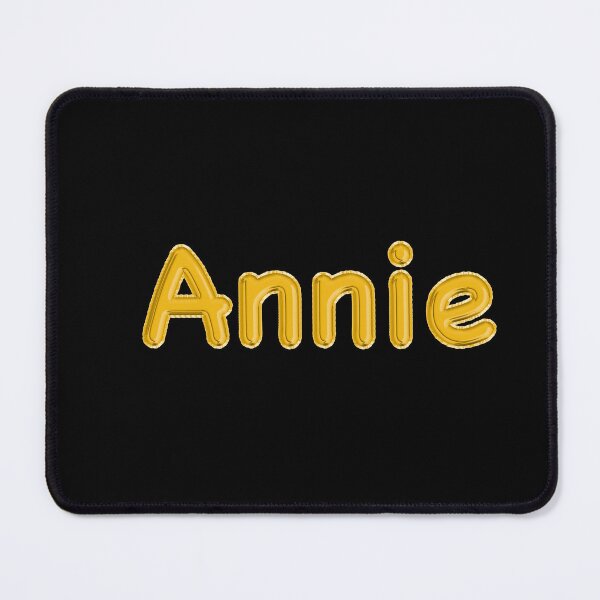Item preview, Golden Balloon Foil Annie Name Label - (Black) designed and sold by NormadWorld.