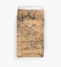 Vintage Karte von Arizona (1876) Bettbezug