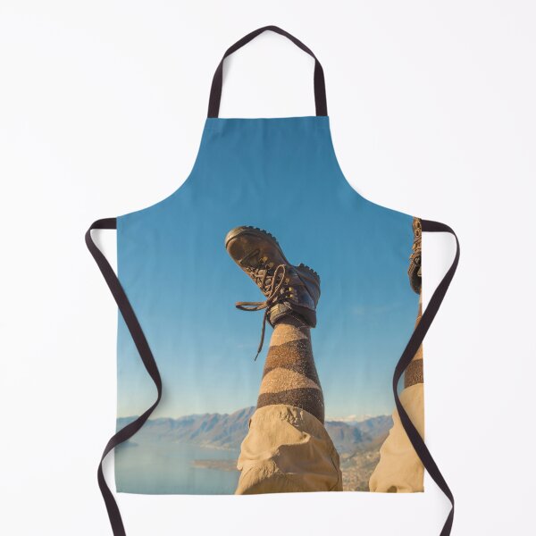 Item preview, Legs Up with Her Boots with Panoramic View over Lake with Mountainscape designed and sold by Mats Silvan.