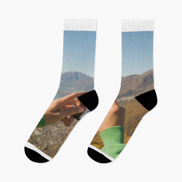 Item preview, Woman Taking a Photo of the Mountain and Alpine Lake with Mobile Phone designed and sold by Mats Silvan.