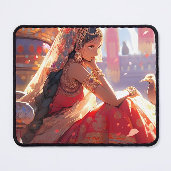 Item preview, An Arabian anime princess on throne portrait art designed and sold by TheArtistOf2022.