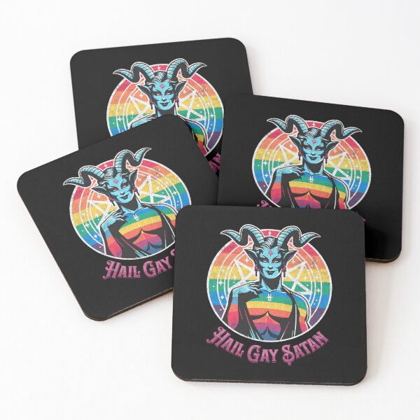 Item preview, Funny Hail Gay Satan and Hell Is Inclusive - LGBT Pride Baphomet designed and sold by lunaticbear.