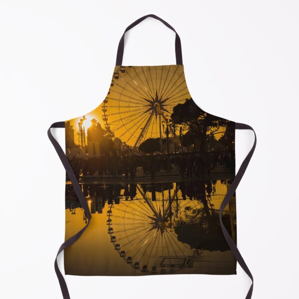 Item preview, Ferris Wheel and Reflected on Water From a Fountain in Sunset designed and sold by Mats Silvan.