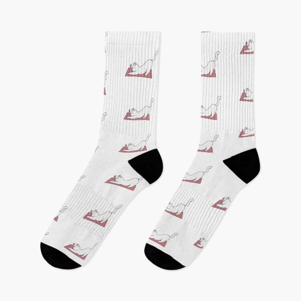 Item preview, White Cat Yoga Stretch  designed and sold by Lauren Kenney.