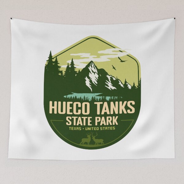 Item preview, Hueco Tanks State Park Texas Vacation TX Souvenir Retro Badge designed and sold by mountainfad.