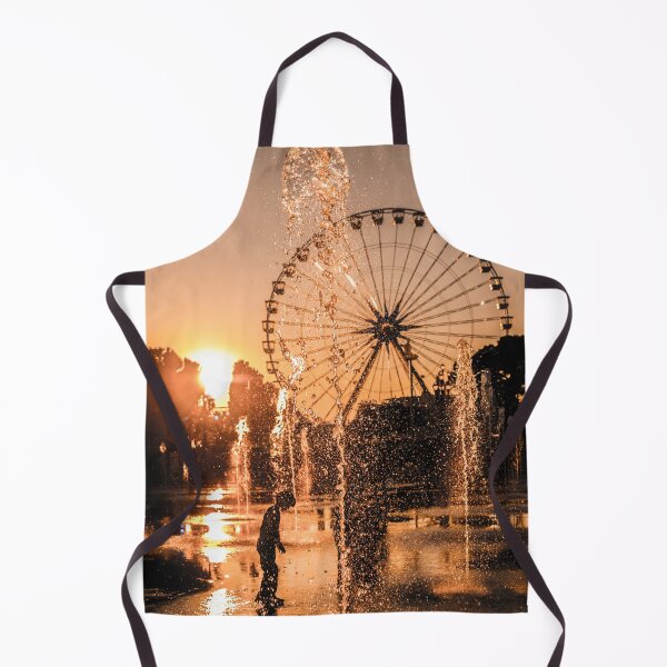 Item preview, Ferris Wheel and Water From a Fountain in Sunset designed and sold by Mats Silvan.