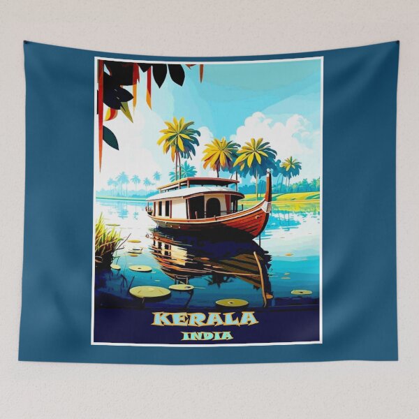 Item preview, Kerala India : Vintage Travel and Tourism Advertising Print designed and sold by posterbobs.