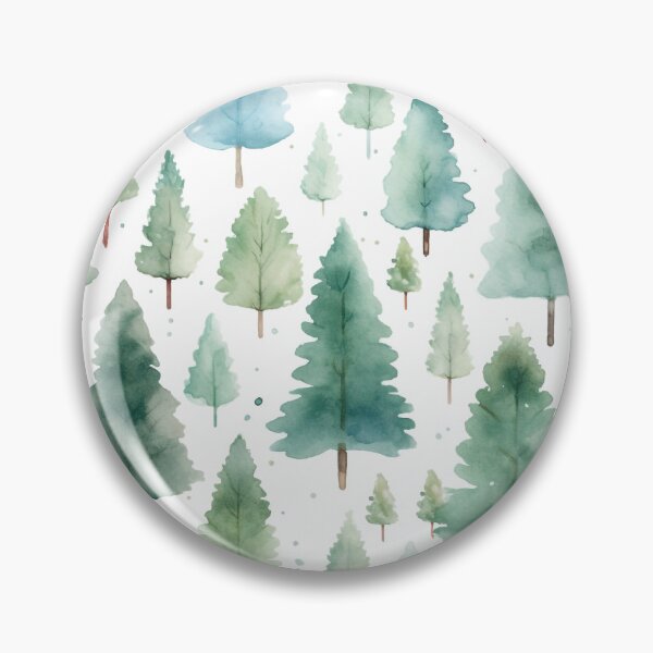 Item preview, Watercolor Christmas Trees designed and sold by ReverseBleach.