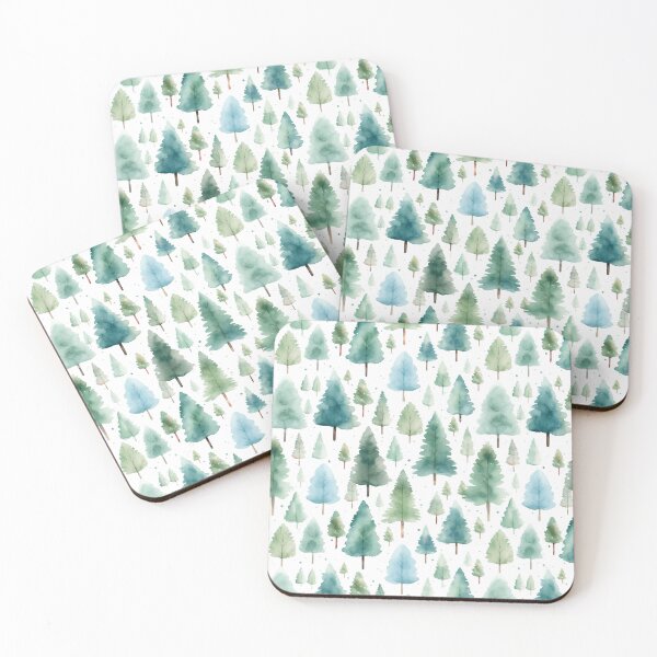 Item preview, Watercolor Christmas Trees designed and sold by ReverseBleach.