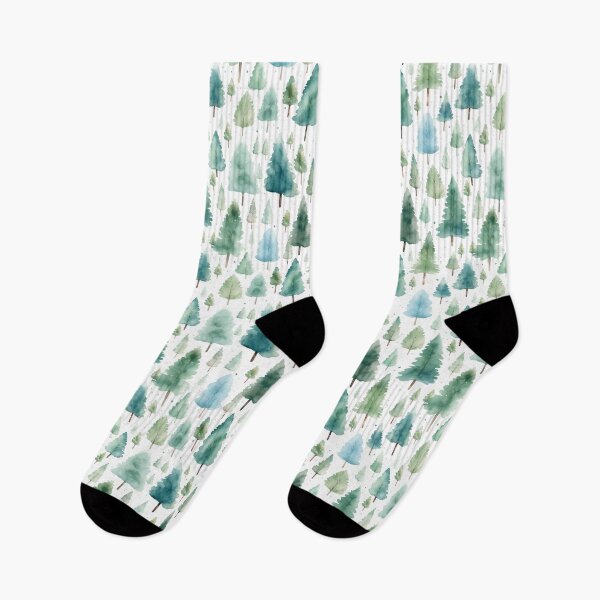 Item preview, Watercolor Christmas Trees designed and sold by ReverseBleach.