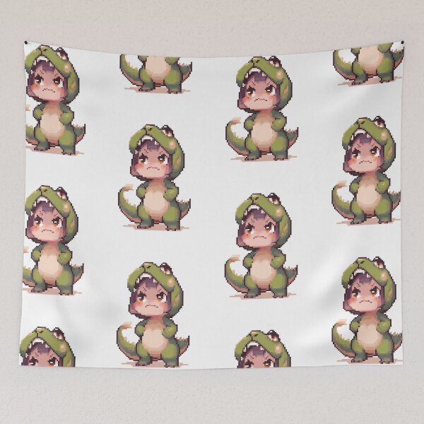 Item preview, Angry Chibi T-Rex - Pixel art designed and sold by octoboobs.