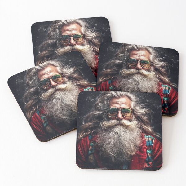 Item preview, Vintage Surreal Portrait Of A Hipster Santa Claus | Best Gift For Christmas designed and sold by MadeByRobots.