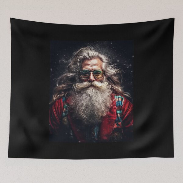 Item preview, Vintage Surreal Portrait Of A Hipster Santa Claus | Best Gift For Christmas designed and sold by MadeByRobots.