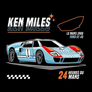 "Ford GT40 - Ken Miles Le Mans 1966" Sticker for Sale by kelfatoreiq