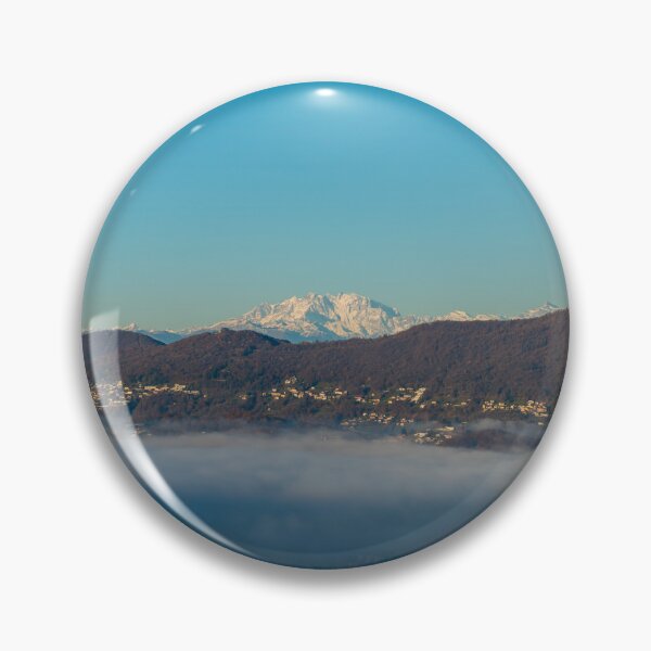 Item preview, Snow Capped Mountain Peak Monte Rosa Above Cloudscape and Lake Lugano in City of Lugano designed and sold by Mats Silvan.