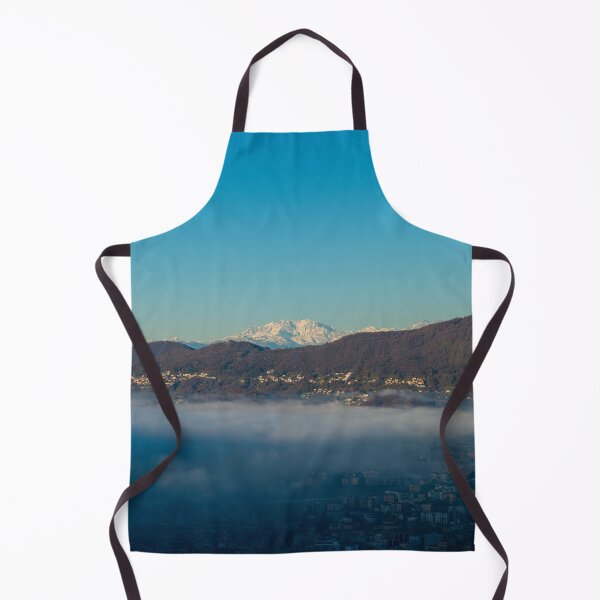Item preview, Snow Capped Mountain Peak Monte Rosa Above Cloudscape and Lake Lugano in City of Lugano designed and sold by Mats Silvan.