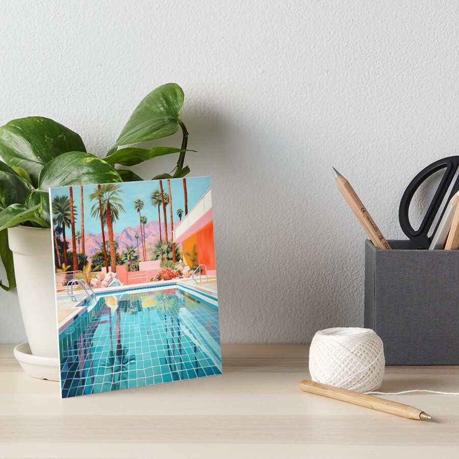 Palm Desert Pool - Mid Century Modern Minimalism | Art Print