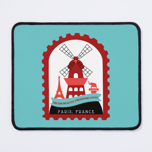 Item preview, Windmill with Truth! Beauty! Freedom! Love! in Paris designed and sold by YonderAndBeyond.
