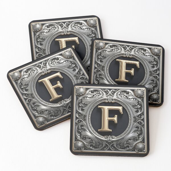 Item preview, MONOGRAM LETTER F - ELEGANT STYLE designed and sold by philevera.