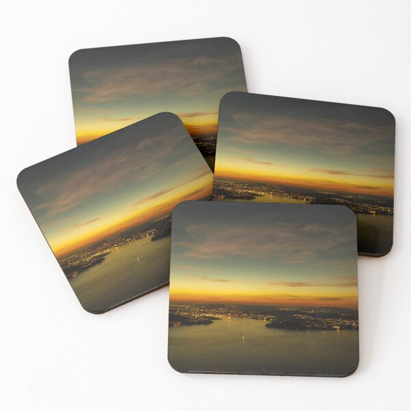 Item preview, Aerial View over Lake Lucerne and Cityscape in Dusk designed and sold by Mats Silvan.