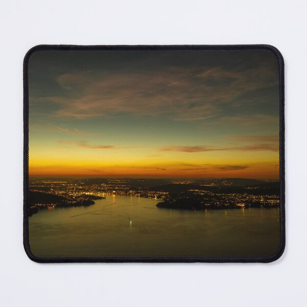 Item preview, Aerial View over Lake Lucerne and Cityscape in Dusk designed and sold by Mats Silvan.