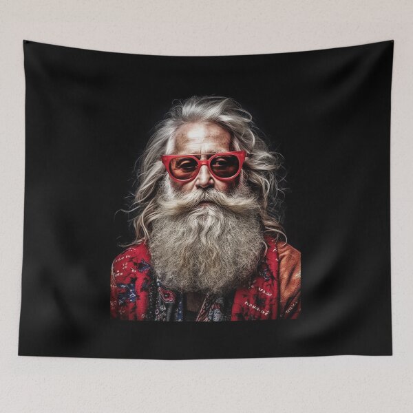 Item preview, Vintage Surreal Portrait Of A Hipster Santa Claus | Best Gift For Christmas 04 designed and sold by MadeByRobots.