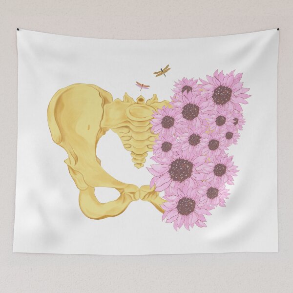 Item preview, skeleton with nature -  skeleton with flowers designed and sold by Carola-art.