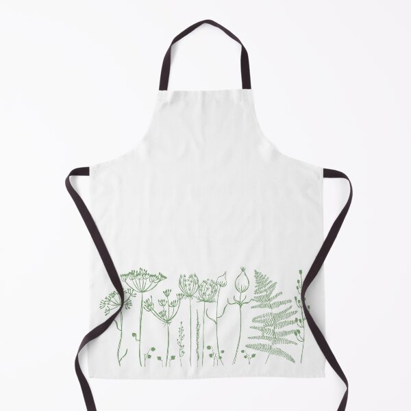 Item preview, An illustrated border of sage green botanical images designed and sold by Jaine Drake.