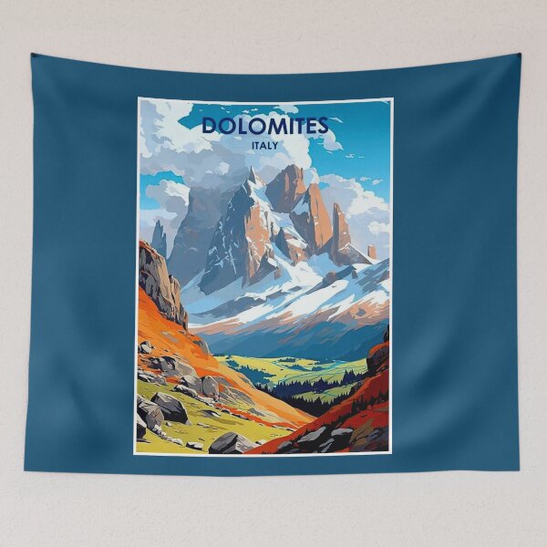 Item preview, Dolomites Italy : Vintage Travel and Tourism Advertising Print designed and sold by posterbobs.