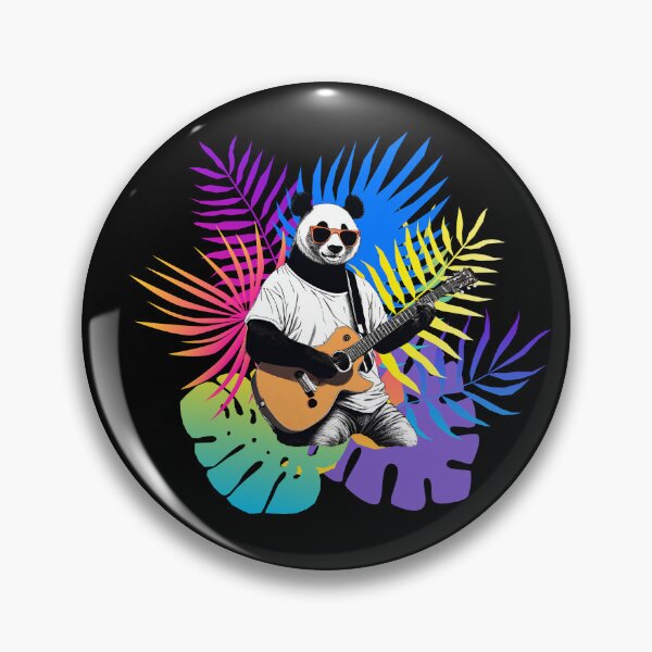 Item preview, COOL GUITARIST PANDA - guitarist panda - rock panda - wild musician designed and sold by Musicians-world.