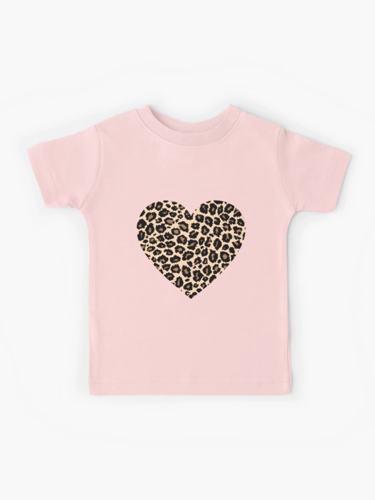 Rose Frantz ♥ Leopard Heart T-shirt /追跡付 Leopard Heart Of Hearts' Kids T Shirt By Rocket & Rose