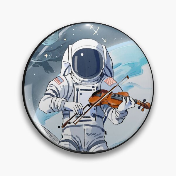 Item preview, Astronaut playing the violin  - sticker designed and sold by LTI-Stickers.