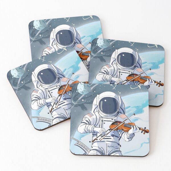 Item preview, Astronaut playing the violin  designed and sold by LTI-Stickers.