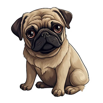 Artwork thumbnail, Adorable Mops Dog by ReeHub