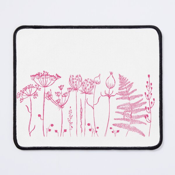 Item preview, An illustrated border of red botanical images designed and sold by Jaine Drake.