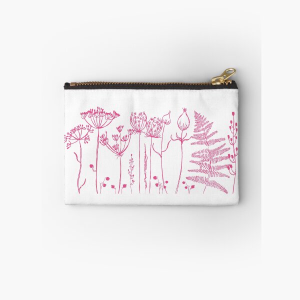 Item preview, An illustrated border of red botanical images designed and sold by Jaine Drake.