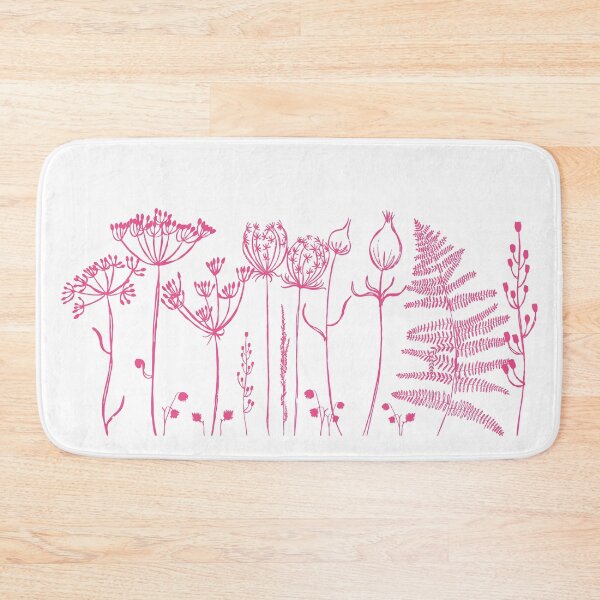 Item preview, An illustrated border of red botanical images designed and sold by Jaine Drake.